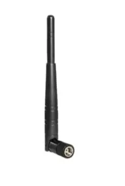 Wifi Dual-Band 2.4/5 GHz Antenna with black cylindrical design and threaded connector base, shown in front view against white background