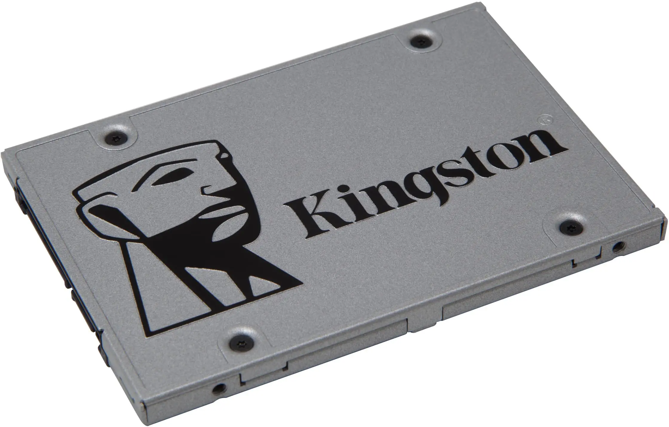 Kingston A400 2,5" 120GB SSD bovenaanzicht met logo en branding zichtbaar