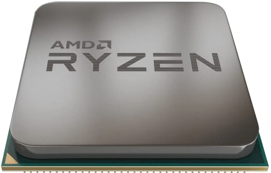 AMD Ryzen 9 3900 Tray - top view showing processor with metallic heat spreader and green circuit board base