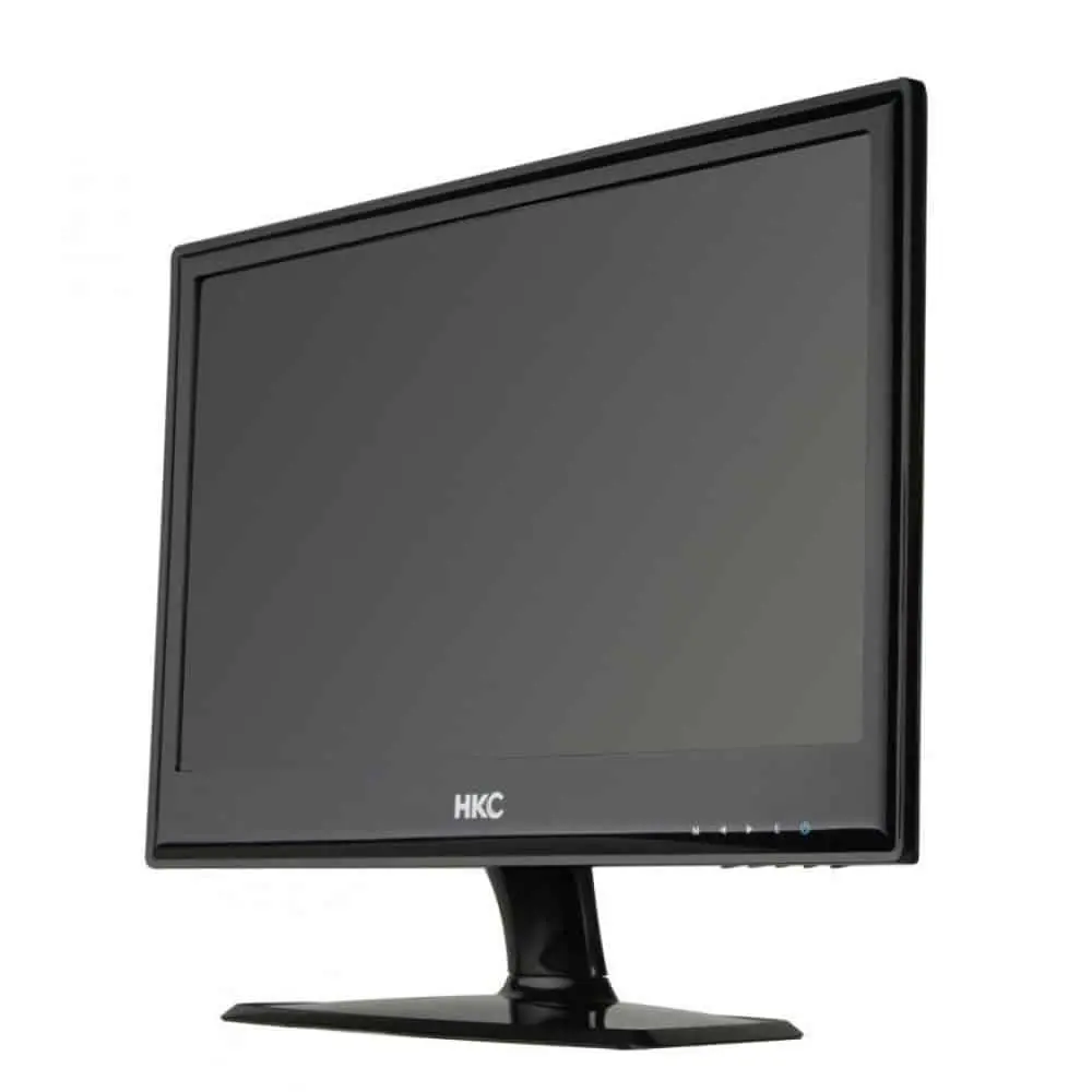 HKC-computermonitor met zwart frame en standaard, vooraanzicht