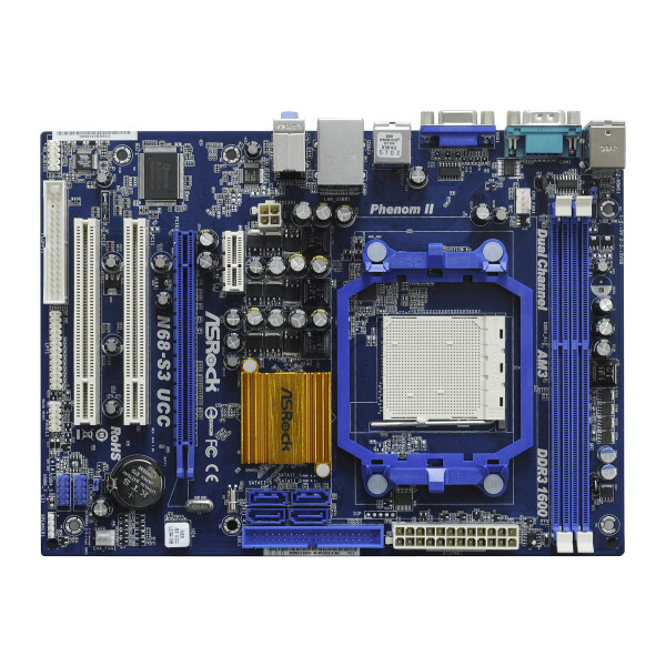 ASRock N68-S3 UCC AMD AM3 Motherboard