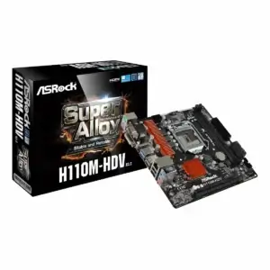 ASRock H110M-HDV R3.0 socket 1151 moederbord met verpakking en productweergave