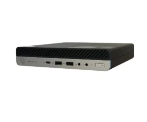 HP Prodesk 600 G3 Mini PC i5-7500T - 8GB - 256GB SSD - Geen software - B-Grade, achterkant met aansluitingen zichtbaar