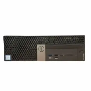 DELL OptiPlex 5070 Sff | i5-9500 | 8GB | 256GB Nvme SSD | W11 Pro - voorkant met USB-poorten en stroomindicator zichtbaar