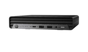 HP Elite Mini 800 G9 Mini PC i5-13500t - 8GB - 256GB SSD - Windows 11, achterkant met poorten en connectoren zichtbaar