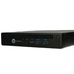 HP EliteDesk 800 G2 DM i7-6700 - 8GB - 256GB SSD - Wifi - Windows 11 front view showing ports and connectivity options