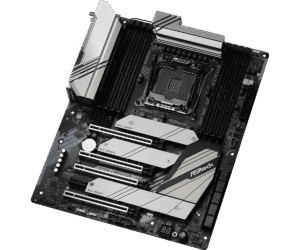 ASRock X299 Creator moederbord bovenaanzicht met CPU-socket, RAM-slots en uitbreidingskaartsleuven zichtbaar