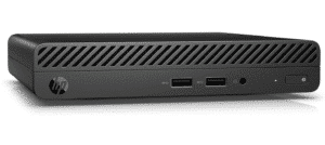 HP 260 G3 Mini PC i3-7130U - 8GB - 128GB Nvme - Windows 11, achterkant met aansluitingen zichtbaar