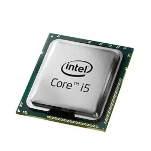 Intel Core i5-4570 4x 3,2 GHz Quad-Core processor, bovenaanzicht met zichtbare CPU-kern en groene contactpinnen