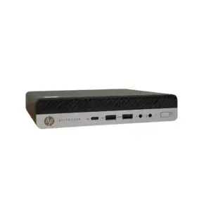 HP EliteDesk 800 G5 Mini i7-9700t - 16GB - 256GB Nvme SSD - Wifi - Windows 11, right side view showing ports and connectivity options