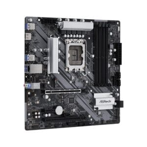 Asrock Z690M Phantom Gaming 4 Socket 1700 Retail - bovenaanzicht met CPU-socket, RAM-slots, chipset en voedingsconnectoren zichtbaar
