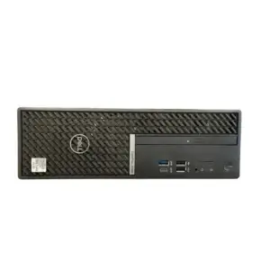 DELL OptiPlex 7080 Sff desktop computer front view showing power button, USB ports, and Dell logo on black chassis with textured pattern