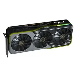 AMD Radeon™ RX 6900 XT OC Formula 16GB grafische kaart, voorkant met drie ventilatoren en geel-zwarte accenten