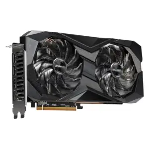 Asrock AMD Radeon™ RX 6700 XT Challenger D12GB - voorkant met dual-fan koelsysteem