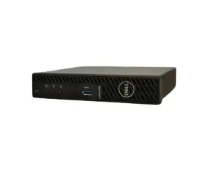 Dell Optiplex 3090 Mini PC i5-10500T - 8GB - 256GB NvmeSSD - Windows 11, voorkant met poorten en Dell-logo zichtbaar