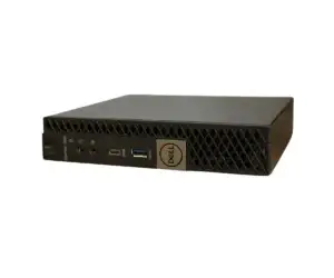 Dell Optiplex 7060 Mini PC i5-8500T - 8GB - 128GB NvmeSSD - Windows 11, voorkant met USB-poorten en power-knop zichtbaar
