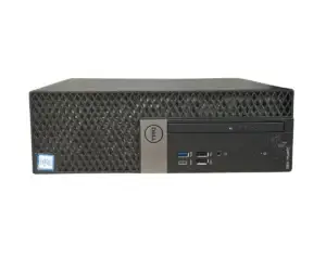 DELL OptiPlex 7060 Sff | i5-8500 | 8GB | 256GB SSD | W11 Pro - Voorkant met poorten en Windows logo zichtbaar