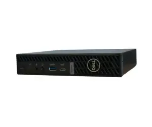 Dell Optiplex 7020 Mini Plus PC i5-14500 - 16GB - 512GB NvmeSSD - Wifi - Windows 11, voorkant met USB-poorten en aan/uit-knop