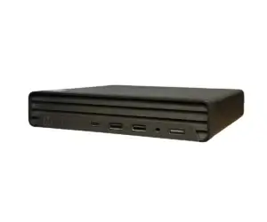 HP EliteDesk 800 G6 desktop computer, rear view showing ports and connections