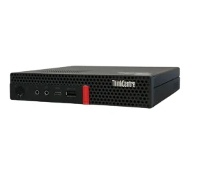 Lenovo ThinkCentre M920x - i3 8100 - 256GB Nvme - 8GB - Wifi - Windows 11, voorzijde met audioaansluitingen en rode aan/uit-knop