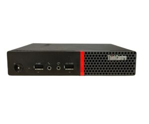 Lenovo Thinkcentre M715Q Ryzen 5 pro 2400GE Mini PC, linkerzijkant met USB-, audio- en netwerkpoorten zichtbaar