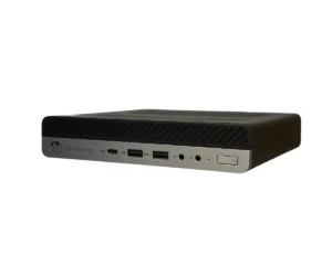 HP EliteDesk 800 G5 Mini i3-9300 - 8GB - 256GB SSD - Wifi - Windows 11, rear view showing ports and connectivity options