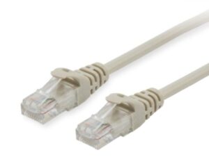 Equip 825410 Cat5e UTP Netwerkkabel RJ45 – 1 Meter Beige, volledige kabel met twee RJ45 connectoren zichtbaar
